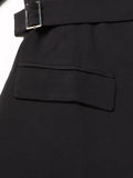 Solid Hollow Out Casual Irregular Blazers For Women Notched Collar Long Sleeve Spliced Button Temperament Blazer Female New