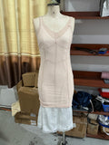 Sexy Solid Fishbone V-neck Dress Women Elegant Solid Sleeveless Pleated Slim Waist-cinching Mini Dresses 2026 Summer Party Gown