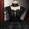 Olive Girl Black Dramatic Lolita Dress for Ren Faire 2026 Fairycore Photoshoot Everyday Wear S-L XS-3XL Plus Size Dramatic Silhouette Romantic Cottagecore Garden Party Editorial Not Costume Lolita Dress Chinese Heritage Fashion Women