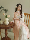 3D Hanfu Traditional Chinese Dress Women's Clothes Pink Cloud Embroidery Cosplay Fairy Clothing Ancient Chinese Costume