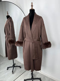 Fox Fur Woolen Coats Women's Short Coat Office Lady Removable Elegant Double-sided Wool Overcoat 2026 New Cardigan Jacket