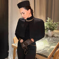 Elegant Short Shawl Top Women's Spring New Solid Sleeveless Commuting Shawl Coat Female Birthday Reunion Cardigan