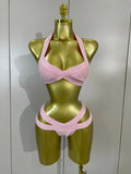 Women Sexy 2 Pieces Bodycon Bandage Swimsuit Celebrate Fashion Beach Swimwear Bikini Summer Style High Quality Wholesale