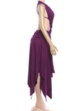 Braid Waistless Dress Women Peach Buttocks Backless Patchwork Summer Vacation Elegant Irregular Hem Party Vestidos