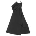 Elegant Milk Silk Ruched Twist Dresses Women Spaghetti Strap High Split Long Sleeveless Cocktail Party Wedding Guest Dress