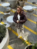Women Short Hooded Quilted Jacket Oversized Zip Up Full Sleeve Padded Coat Winter Casual Street New Hot Chic Y2k Outerwear 2026