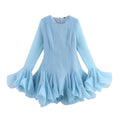 Women flare long sleeve Printed Big Swing Ball Gown Dress  Summer Holiday Night Club Party Vestidos Sexy Dresses