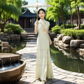 Sexy Cheongsam Improved Modern Chinese Style Cheongsam Team Show Costume Sexy Slit Vestidos Dress Plus Size 3Xl4Xl 5Xl Qipao
