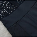 Women's Sheer Diamonds Tassel Jumpsuit See-through High Collar Hot Diamond Shoulder Padded Long Sleeved Party Jumpsuit