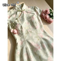 Olive Girl Flowing Sleeve Qipao for Ren Faire 2026 Garden Wedding Fairycore Photoshoot Everyday Wear S-XXL XS-3XL Plus Size Flowing Sleeve Dramatic Silhouette Romantic Garden Party Editorial Not Costume Chinese Heritage Fashion Women