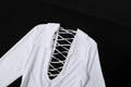 Cross Bandage Hollow Design Jumpsuits Woman o-Neck Full Sleeve Backless Skinny Peach Hip Sexy Club Party Overalls