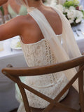 Strapless Lace White Wedding Dress Sleeveless Fitted Mermaid Wedding Gown Elegant Formal Bridal Evening Party Dress