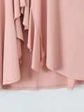 Vacation Pink Backless Mini Dress Female Plunge Neck Sleeveless Slimming Asymmetrical Hem for Urban Street Style