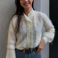 Women Fashion Cardigan Spring Autumn Solid Lace-Up Single-Button Sweaters Chic Casual Commuter New 2026 Female Jumpers