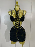 Sexy Black Halter Neck Perspective Hollow Mini Dresses 2026 Women Summer Backless Nightclub Party Evening Club Performance Dress