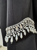 Women's Diamond Beaded Blazer Jacket Pants Set 2026 New Formal Slim Suit Jacket Trouser Two Piece Set Outfit