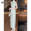 Olive Girl Green Embroidered Qipao for Garden Wedding 2026 Fairycore Photoshoot Everyday Wear S-XXL XS-3XL Plus Size Embroidered Romantic Garden Party Editorial Not Costume Qipao Cheongsam Chinese Dress Chinese Heritage Fashion Women