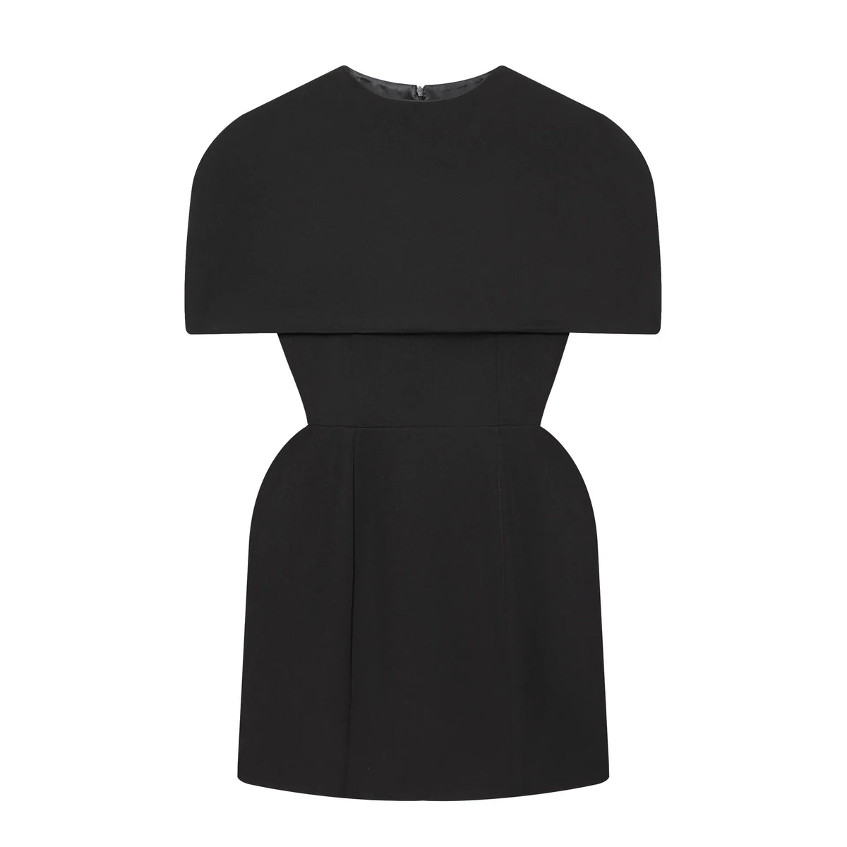 Elegant Waist-Cinching Sleeveless Short Dress Women's Round-Neck Short Cape Birthday Dress Female Banquet Party Dress New
