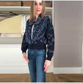 Printed Women Outerwear Tassel V Neck Knit Cardigan Cropped Knit Sweater Loose Drop Shoulder Cut Daily Fashion Wear 2026 Autumn