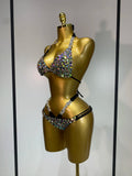 Newest Crystal Bikini Swimwear Fashion Bar Bikini Blingbling Swimwear Bikini Popular Bathingsuit Bikini Nightclub Stage Outfit