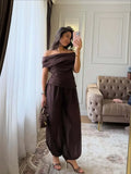Collection Of Versatile Linen Midi Sets Square Neck Relaxed Fit Casual Day Wear Fashion Daily Linen Pants Women Summer 2026