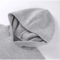 Women Fashion Solid Knitted Hooded Top O-neck Casual Full Sleeve Loose Pullover Female Spring New Chic Casual Street Outfit