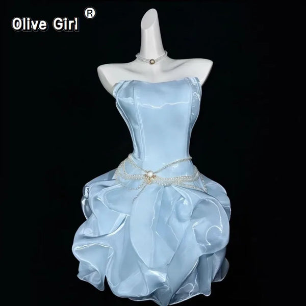Olive Girl Pink Romantic Dress for Garden Wedding 2026 Fairycore Photoshoot Everyday Wear XS-XXXL XS-3XL Plus Size Romantic Garden Party Editorial Not Costume Dress Chinese Heritage Fashion Women