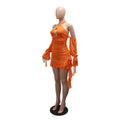 Sexy Halter Mesh Ruffle Dress Lady Party Bodycon Evening Dresses 2026 Women Summer Elegant Luxury Prom Luxury Night Dresses