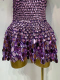 Sparkly Sequins Luxury Birthday Party Gown Short Dress Dancer Stage Performance Wear Women Sexy Nightclub Dress Festival Outfit