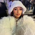 Fashion Tassels Faux Fur Coat Women Winter New Stylish Chic Fluffy Fur Jacket Girls Thick Furry Overcoat