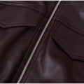 Fashion Women's Drawstring Short Leather Jacket Stand Collar Long Sleeve Ruffle Zipper Female Coat 2026 Autumn Lady Chic Jackets