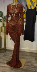 Fall Women Long Sleeve Stacked Mesh See Though with Lining Bodycon Long Dress Evening Birthday Sexy Party Dresses