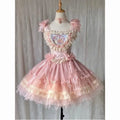 Olivegirl Pink Lolita Dress Milk Sweet Ballet Style Cute Rabbit Cosplay Light Lolita Princess Gown Elegant Women's Clothes