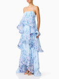 Solid Loose Spliced Printing Dresses for Women Square Collar Sleeveless French Romantic Dress Female Summer Fashion Style