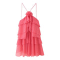 Women Sleeveless Cascading Ruffles Smock Big Swing Dress  Birthday Vacation Street Summer Party Dresses Vestidos