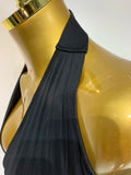 Women Sexy Halter Neck Ruffles Pacthwork Bandage Dress Black Sleeveless Backless Bodycon Dresses Evening Party Birthday Gown