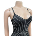 Sexy Maxi Rhinestone Sequin Dress Women Summer Straps Backless Party Vestido Female Wedding Gown Evening Night Dresses