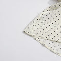 Polka Dot See Through Blouse for Women Deep V Neck Long Sleeves Irregular Design Loose Shirt Female Fashion Clothes