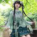 Olive Girl Green Embroidered Ma Mian Skirt for Ren Faire 2026 Fairycore Photoshoot Everyday Wear XS-XL XS-3XL Plus Size Hand Embroidered Dramatic Silhouette Romantic Cottagecore Editorial Not Costume Chinese Heritage Fashion Women