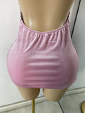 Wome Sexy Sparkly Diamond Halter Backless Bodycon See Through Outfit Birthday Dress Dancer Nightclub Performance Stage Costume