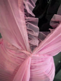 Pink Color Women Sexy Halter Off the Shoulder Draped Bodycon Long Maxi Dress Birthday Party Summer Vacation Celebrate Clothing
