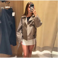 Vintage Plaid Belted Jackets Women Slim Full Sleeves Double-breasted Lapel Cropped Coats 2026 New Ladies Autumn Fashion Outwear