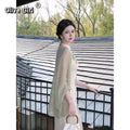Olive Girl Romantic Qipao for Ren Faire 2026 Garden Wedding Fairycore Photoshoot Everyday Wear S-XXL XS-3XL Plus Size Romantic Cottagecore Garden Party Editorial Not Costume Qipao Cheongsam Chinese Dress Chinese Heritage Fashion Women