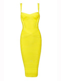 New 2026 Women Sexy Celebrity Midi Red White HL Elastic Bandage Dress Spaghetti Strap Club Bodycon Party Dress Wholesale HL434