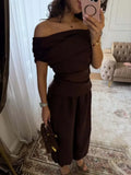 Collection Of Versatile Linen Midi Sets Square Neck Relaxed Fit Casual Day Wear Fashion Daily Linen Pants Women Summer 2026