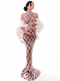 New Fashion Clothes for Women Versatile Long Gown Evening Dress Elegant Chic Vestido Luxury Dresses with Tassels