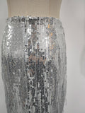 Luxury Sequins Midi Women Skirts High Waist Tassel Skirt for Party Gathering Evening Event Wear Fashion Summer New