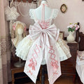 Olivegirl 2026 Kawaii Lolita Dress Women Fashion Design Slim Sling Bow Lovely Princess Dresses Sweet Lace Patchwork Pink Girl