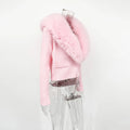 Elegant Faux Fur Coats Women's Warm Puffy Slim Long-Sleeve Collared Cardigan Winter Fashion High-Street Women Outwear