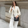 Women Fashion Cardigan Spring Autumn Solid Lace-Up Single-Button Sweaters Chic Casual Commuter New 2026 Female Jumpers